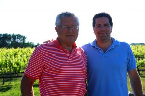 Father and son, Charles and Kareem Massoud at Paumanok winery.