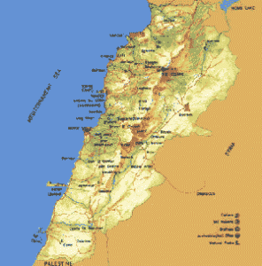 Map of Lebanon